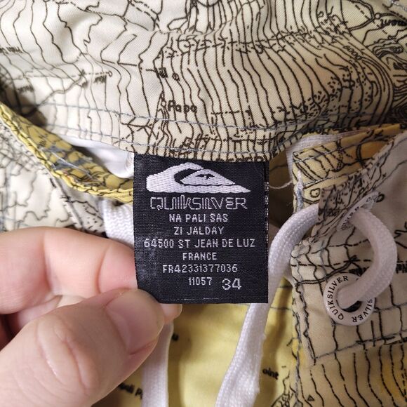 Quicksilver Board Shorts Mens 34 Topography Hawaii - Picture 5 of 5